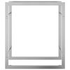 vidaXL Firewood Rack 19.7"x11"x22" Stainless Steel