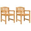 vidaXL Garden Dining Set Natural Teak Solid Teak Wood Medium Stackable