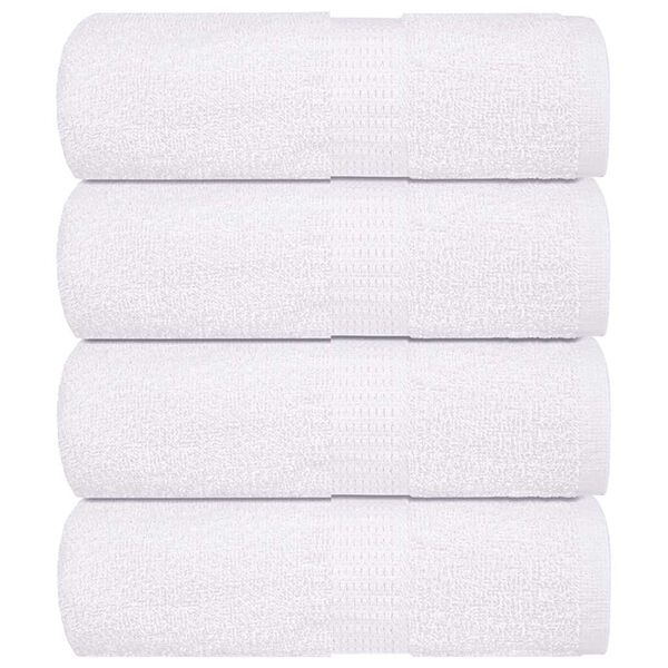 vidaXL Guest Towel Set of 4 White 100% Cotton 11.8 x 19.7 in