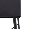 vidaXL Bar Set Black MDF tabletop, Plastic seat, Powder-coated steel frame