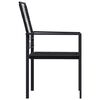 vidaXL Dining Set Black Glass Medium Durable Garden Dining Set