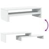 vidaXL Monitor Stand White 21.3x8.7x5.9" Engineered Wood