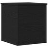 vidaXL Storage Box Black Oak 15.75 x 16.54 x 18.11 in Engineered Wood