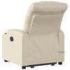 vidaXL Stand up Massage Recliner Chair Cream Faux Leather