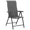 vidaXL Garden Chair Set of 8 Grey PE Rattan Large Foldable
