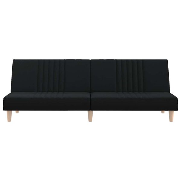 vidaXL Sofa Bed Black Fabric
