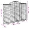 vidaXL Gabion Basket Set of 8 Silver Galvanized Iron Large