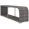 vidaXL Patio Sofa Grey rattan + dark grey cushions