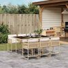 vidaXL Garden Dining Set Beige, Black, Cream White