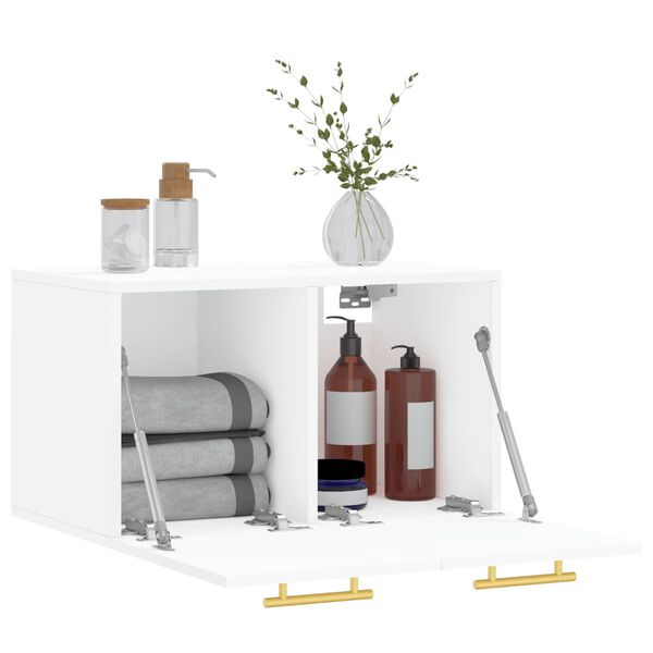vidaXL Wall Cabinet White Engineered wood Medium Wall Cabinet