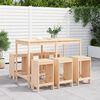 vidaXL Garden Bar Set Natural Pine Solid Pine Wood Medium Sturdy