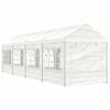 vidaXL Gazebo With Roof White Polyethylene (PE), Galvanized Steel Large