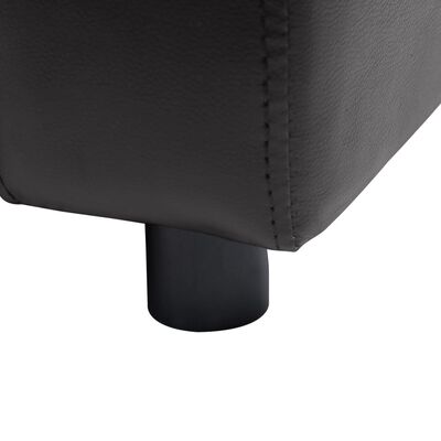 vidaXL Dog Sofa Black 31.5"x19.7"x15.7" Faux Leather