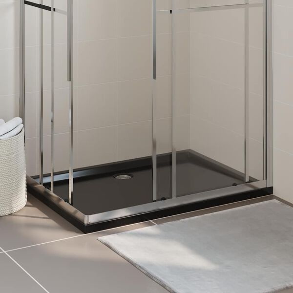 vidaXL Rectangular ABS Shower Base Tray Black 31.5"x43.3"