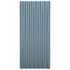 vidaXL Roof Panels 12 pcs Galvanized Steel Gray 31.5"x14.2"