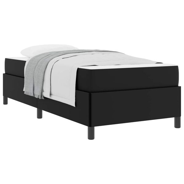 vidaXL Bed Frame with Mattress Black 31.50 x 78.74 in Fabric