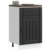 vidaXL Kitchen Base Cabinet Black Engineered Wood Medium
