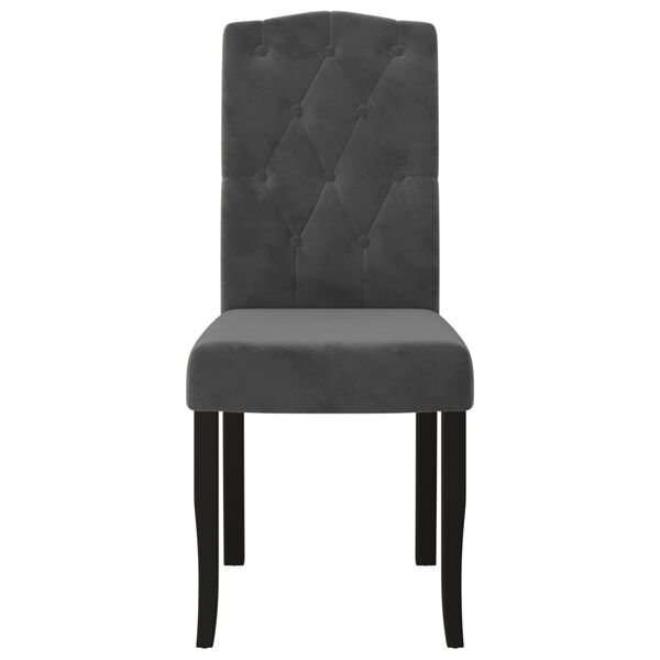 vidaXL Dining Chairs 2 pcs Dark Gray Velvet