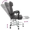 vidaXL Massage Office Chair Grey