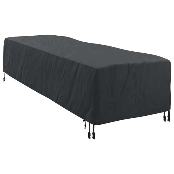 vidaXL Loungers Cover Plain Black 74 x 210 x 40 cm Fabric