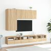 vidaXL TV Wall Cabinet Sonoma oak Engineered wood 23.6x11.8x11.8 in