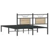 vidaXL Bed Frame Sonoma Oak Engineered wood, Steel Full Bed Frame