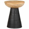vidaXL Side Table Black Solid mango wood Small Decorative Inlays