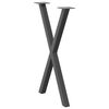 vidaXL Dining Table Leg Set of 2 Anthracite Powder-coated Steel Small