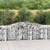 vidaXL Gabion Basket Set of 10 Silver Galvanized iron