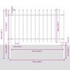 vidaXL Garden Fence White 3.4 x 1 m Powder-coated steel