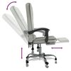 vidaXL Massage Office Chair Light gray Velvet, metal, plywood Medium