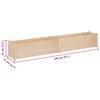 vidaXL Planter Set of 2 Natural pine wood Solid pinewood Large Durable