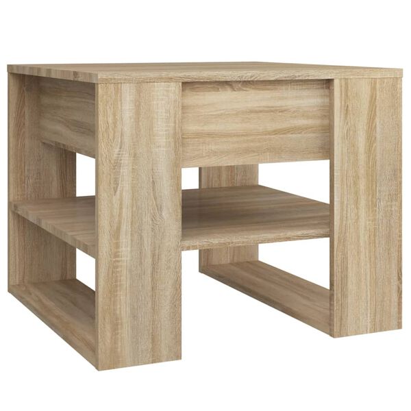 vidaXL Coffee Table Sonoma Oak Engineered Wood Standard Storage