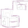 vidaXL Massage Recliner Chair Cream Fabric (100% polyester), metal, plywood