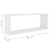 vidaXL Wall Shelf Set of 6 White Engineered wood Medium Wall mounting