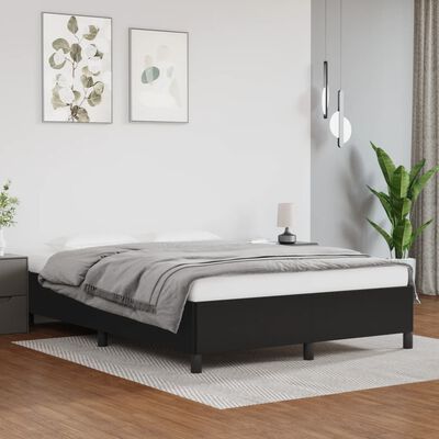 vidaXL Bed Frame Black 59.8"x79.9" Queen Faux Leather