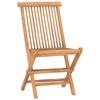 vidaXL Outdoor Dining Set Teak Solid Teak Wood 3 Piece Set Foldable