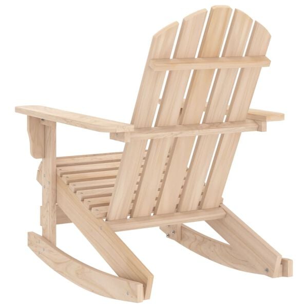 vidaXL Garden Rocking Chair Brown Solid Fir Wood Medium