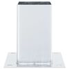 vidaXL Post Bases Square 12 pcs Silver 3.58x3.58" Galvanised Steel