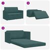 vidaXL Sofa Bed Dark Green 48.82 x 80.32 x 24.02 in Velvet