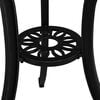 vidaXL Garden Table Black Cast Aluminum Medium Decorative Inlays