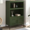 vidaXL Highboard Olive green Steel Medium Highboard Rectangular