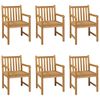 vidaXL Garden Dining Set Natural Teak Solid Teak Wood 7-Piece Set