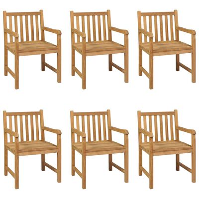 vidaXL 7 Piece Patio Dining Set Solid Teak Wood