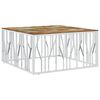 vidaXL Coffee Table Silver Stainless steel 39.4 in x 39.4 in x 19.7 in