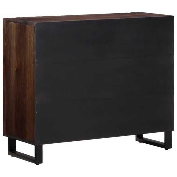vidaXL Sideboard Brown Solid Mango Wood 35.4 x 13.4 x 29.5 in Sideboard