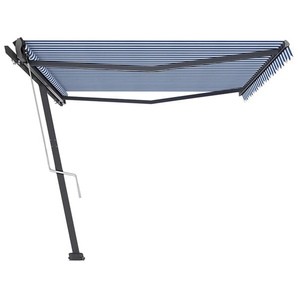 vidaXL Retractable Awning Blue and White