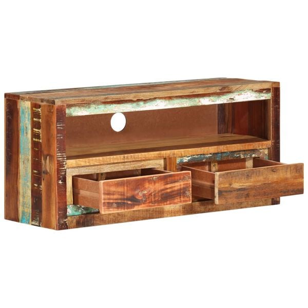 vidaXL TV Cabinet Multicolor Solid Reclaimed Wood Medium TV Cabinet