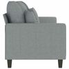 vidaXL 3-Seater Sofa Light Grey 100% Polyester Fabric, Metal, Textilene