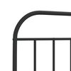 vidaXL Bed Frame Black Powder-Coated Steel Twin Bed Frame Rectangular